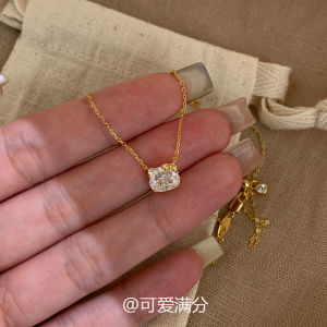 Elegant Butterfly Knot Cat Zircon Necklace Korean Style Simple Miss Rich Lockbone Chain Jewelry for Women Fresh out New Fashion