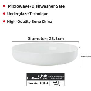 White Creative Design Deep Ceramic Plate for Steaming Eggs