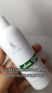 [ ACNE SPRAY FOR FACE & BODY ] Greenika Acne Ultra Body Acne Spray for Acne Prone and Sensitive Skin Use as Toner or Mist to Alleviate Stressful Itchy Skin Pocket Sized and Light on Skin Pimple Spray for Antibacterial Properties to Remove Acne