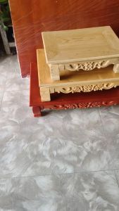 Bàn thờ ô sin kệ kê ban thần tài thổ địa bằng gỗ pơ mu