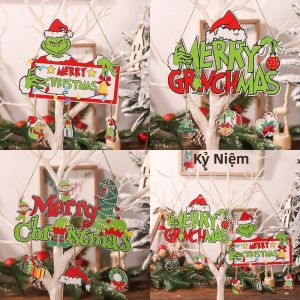 Grinch Merry Christmas Đồ Trang Trí Treo Bằng Gỗ Cho Trung Tâm Mua Sắm Cửa Hàng Tại Nhà Thích Hợp Cho Nhiều Dịp Khác Nhau
