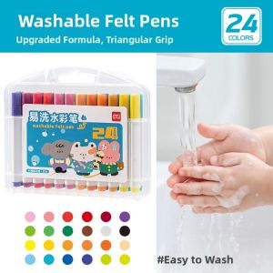 deli | Washable Sketch and Drawing Watercolor Pens 24 Colors