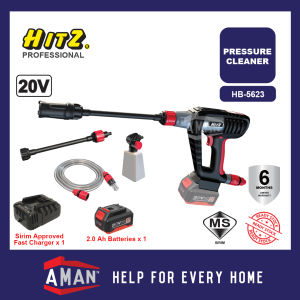 HITZ Combo Set 25 Bar Triple Shaft Cordless High Pressure Cleaner Water Jet + 120AW Brushless Cordless Vacuum Cleaner