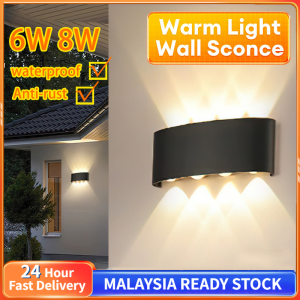 LED Wall Light Modern Style Indoor outdoor Wall Lamp Stairs Wall Light IP65 Waterproof Up Down Corridor Lights for Home Stairs Bedroom Bedside Bathroom Lighting Hard Wired