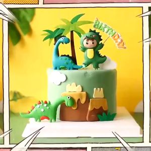 UMI Jurassic World Dinosaur Theme Cake Topper for Boy Kids Dinasour Birthday Party Decorations Dinosaur Ornaments Gift