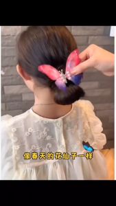 Butterfly Hairpin Fashion Butterfly Hairpin Colorful Butterfly Clip Side Sweet Girl  Cute Vivid Butterfly Hairclips