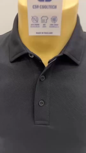 เสื้อคอปกสีดำ ดำล้วน ยี่ห้อ C59 AIR ผ้าดรายเทค เสื้อใส่เที่ยว ใส่ทำงาน เสื้อดำ KINGBERRY SHOP