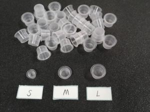 100PCS Tattoo Ink Cup S M L Disposable Microblading Steady Plastic White Permanent Makeup Ink Pigment Clear Holder Container Cap
