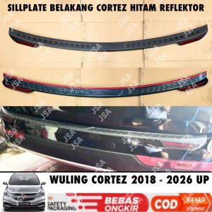 Sillplate Belakang Wuling Cortez 2018 2024 2025 2026 Hitam Reflektor .