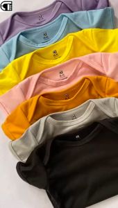 Jumper bayi polos Bodysuit usia 0-12 Bulan