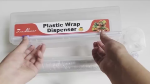 Cling Wrap Dispenser Household Reusable Wrap Dispenser with Slide Cutter Food Cling Wrap Film Cutter for Home Restaurant Kitchen - Keimav Official