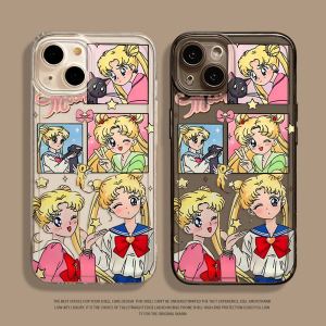 Cute Anime Girl Sailor Moon Huawei Mate60 pro Nova12 Protective Phone Case Transparent Creative Silicone Anti-Fall Cover