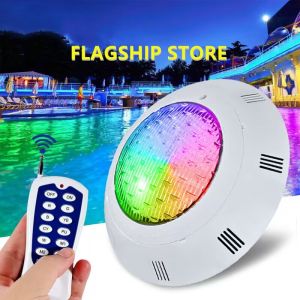 RGB LED Pool Lights Swimming Pool Light Underwater lamp Waterproof IP68 AC12V hotel holiday village villa outdoors Landscape fountain Spotlights Under Water Light for pond With Remote Control