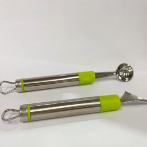 Newyorkbigsale: ที่ตักผลไม้ บิงซู ช้อนตักผลไม้ ช้อนแกะ สแตนเลส No.Y1719 Y1720