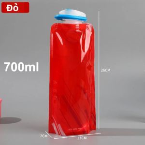 Túi Đựng Nước PE Siêu Nhẹ 700ml Túi Treo Chống Rò Rỉ Di Động Để Cắm Trại Và Đi Bộ Đường Dài