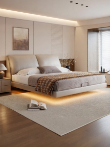 Italian Minimalist Storage Double Bed