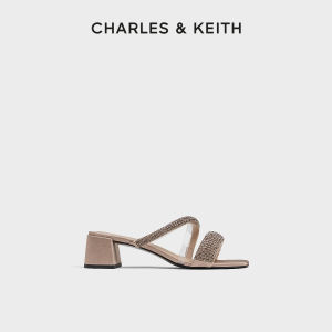 Charles & Keith | Glittery Thick Heel Sandals