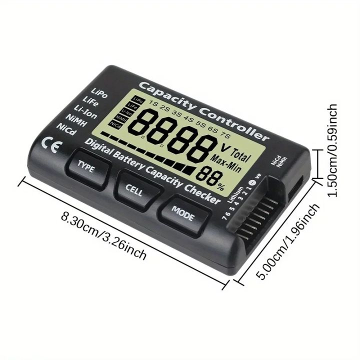 Cellmeter 7 Digital Battery Capacity Checker Controller Tester Voltage ...
