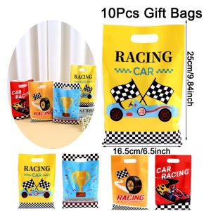 10/20/50pcs Racing Car Theme Gift Bags Race Car Party Favor Bags Candy Tote Bags for Racing Theme Birthday Party Supplies