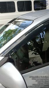 Window Door Visor for Toyota Wigo 2024 - Onwards OEM Injection Type Window Deflectors Door Visor / Inject Type / Window Door Visors Rain Guard High Quality ( Black ) Complete Set 4 pcs.