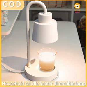 【COD】Convenient adjustment for aromatherapy candle GU10 steel base/wood base dimmer switch and halogen bulb candle heater lamp