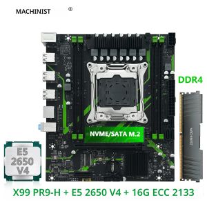 MACHINIST X99 เมนบอร์ด X99 PR9 รองรับ LGA 2011-3 Intel Xeon E5 V3 & V4 CPU DDR4 RAM SATA/NVME M.2 สล็อต