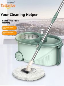 TEITEIRO | Large No-Hand Wash Rotating Mop