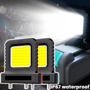 ไฟทำงาน LED IP67ปลั๊กแบบปรับได้กันน้ำทำงานแพ็คแบตเตอรี่ลิเธียมบ้านแหล่งจ่ายไฟอุปกรณ์เครื่องมือไฟฟ้า