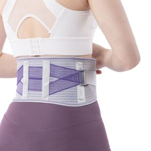 Guoftstars Breathable Back Brace for Lower Back Pain Relief for Sciatica Herniated Disc Scoliosis 护腰带