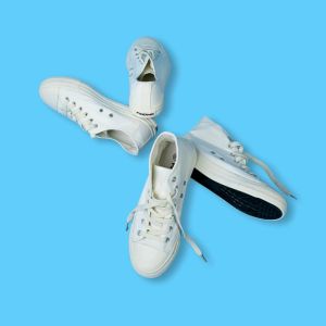 Gypsy - Off High Low Sepatu Sneakers Kanvas Wanita Dewasa Import Sole Karet Slop Seoatu Snakers Hitam Cewek Remaja Canvas Snekers XGM0607 Basic