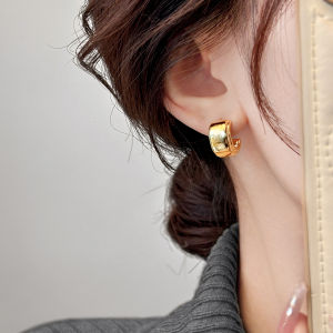 Pianist | Elegant Ruffled Metal Sterling Silver Earrings