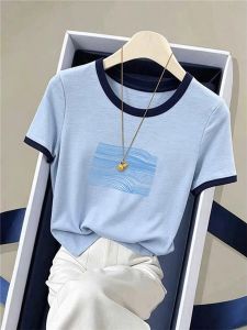 V.C.I | Color Block Short Sleeve Youthful Printed T-shirt
