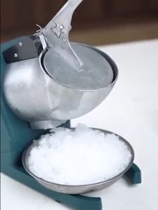 500W Electric Ice Crusher Machine Double Blade Ice Smasher Heavy Duty Metal Ice Crusher for Halo Halo Ice Smashing Stainless for Business or Home Ice Makers Ice Shaver Portable