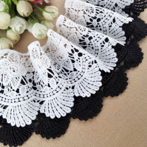 Handmade DIY Lace Trim Soluble in Water for Clothing Skirt Decoration Extended Length Fabric Material for Garments