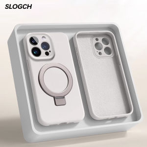 Hidden Magnetic Stand Phone Case For iPhone 17 16 15 14 13 12 11 Pro Max For MagSafe Skin-friendly Silicone Phone Cover For iPhone 17 Air 16 15 14 PLus Max Military Grade Shockproof Protection Casing
