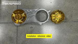 ฝาครอบข้อเหวี่ยงสำหรับรถจักรยานยนต์ SEMSPEED CNC เครื่องป้องกันสำหรับยามาฮ่าป้องกันเครื่องยนต์ Aerox NVX SP 2025-2026