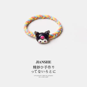 Kids Cute Cartoon Braided Hair Rope Girl Sweet Hair Friendly String Hair Rubber Band High Elasticity Hair Ring Headdress