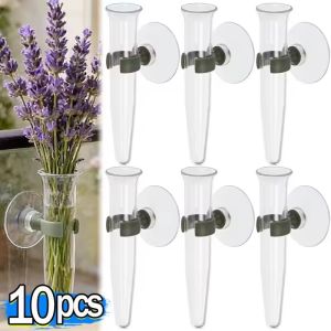 10PCS Suction Cup Floral Water Tubes Plastic Nutrition Containers Flower Holders for Fresh Flower Arrangement Florist Supplies