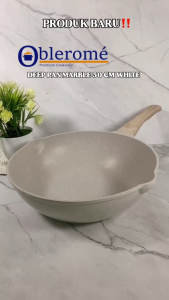 Deep Pan Marble Granite 30 CM Wajan Granite Anti Lengket Wok Pan Granite Premium Cookware KTCmart
