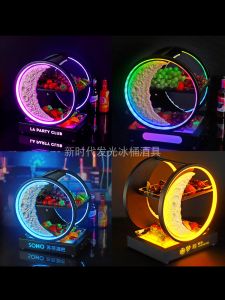 New Generation Glowing Moon Fruit Tray Bar KTV Creative Snack Plate Fruit Platter Two Layer Fruit Tray Cartoon Style Iron Material