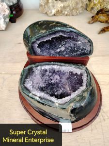Natural Super High Gred Uruguay Amethyst Agate Crystal Jewelry Box Ornament