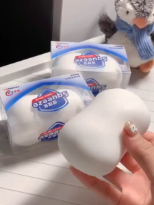 [SG Local Stock]Soap Squishy Stress Relief Toy | Soft Clay & Crunchy Brick Chips | Slow Rising Fidget Squeeze Toy