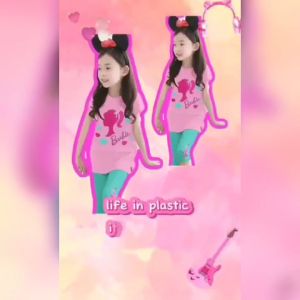 Little pineapple setelan santai kaos legging barbie tosca anak 4-9Y