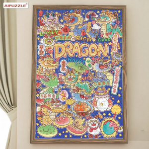 AIPUZZLE | Adult High Difficulty Cartoon Dragon New Year Puzzle 1000 Pieces