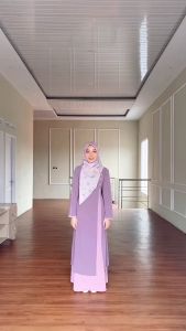 Shabiyan 474 Gamis Perempuan Polos Kombinasi Crinkle Air Flow | Raya