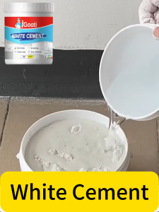 【High Hardness】Gooti Quick-Drying White Cement 1000g Leak Repair Waterproofing & Crack-Resistant Non-peeling Floor Wall Leak Repair Cement for Roofs Cracks Holes Pipes Ceiling Tile Patching Cement Ready Mix DIY‑friendly