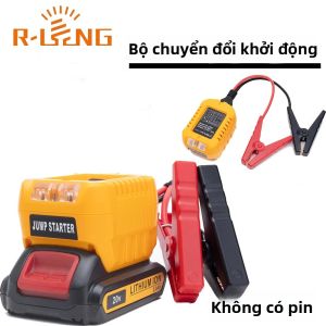 Bộ Khởi Động Xe Hơi Cho Pin Lithium DeWalt 18V Cáp Tăng Cường Nguồn Khẩn Cấp Tự Động Với Kẹp - Phụ Kiện Điện Tử Ô Tô