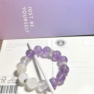 SG LOCAL - Original Design Crystal Bracelet - Wisdom Purple Tranquility 13mm big beads