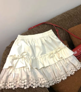 Bộ Váy Denim Cherry Bow Và Chân Váy Xếp Ly Phồng Dễ Thương Bộ Trang Phục Mùa Hè Thời Trang Cho Nữ