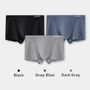 Pure Cotton Boxer Shorts for Men Breathable Loose Fit Youth Style Antibacterial Comfortable Underwear in Assorted Solid Colors